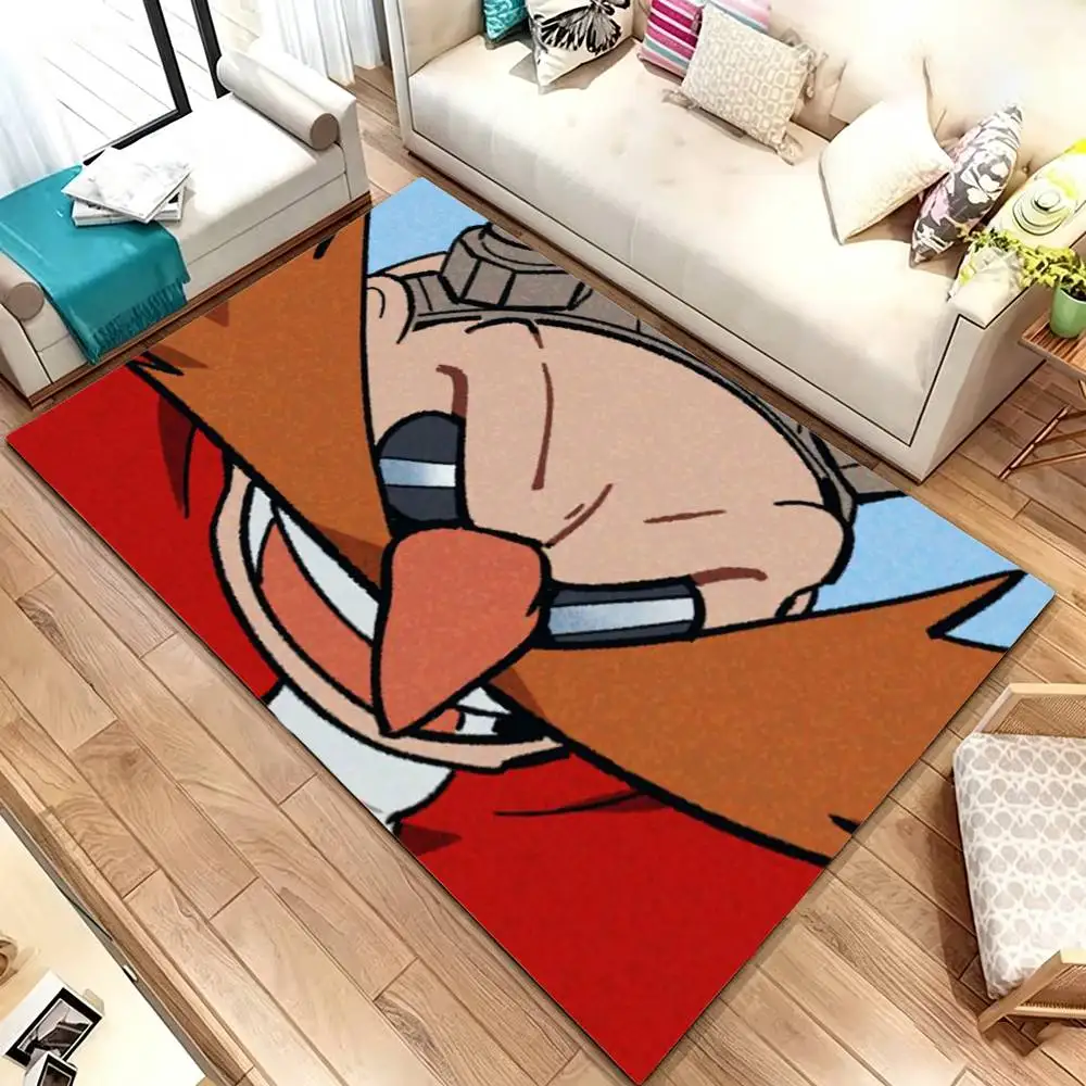 Without hair Eggman Robotnik Soft Thick Non-Slip Mat for Living Room Bedroom Kitchen Decor Rugs