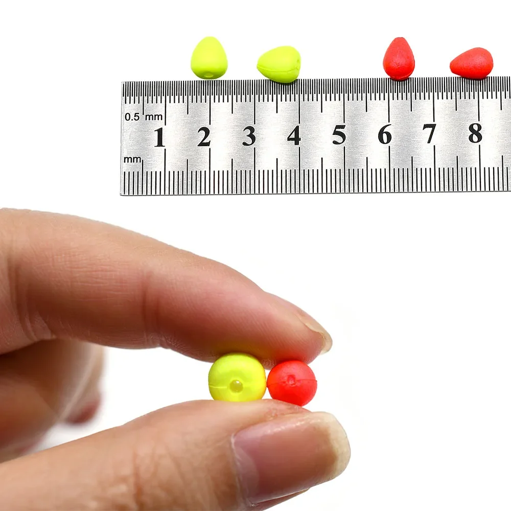 Topranc 50 قطعة الخرز العائم لافتة للنظر الفاصوليا العائمة الخرز الاصطدام خفيفة للغاية رغوة إيفا الصيد الملحقات