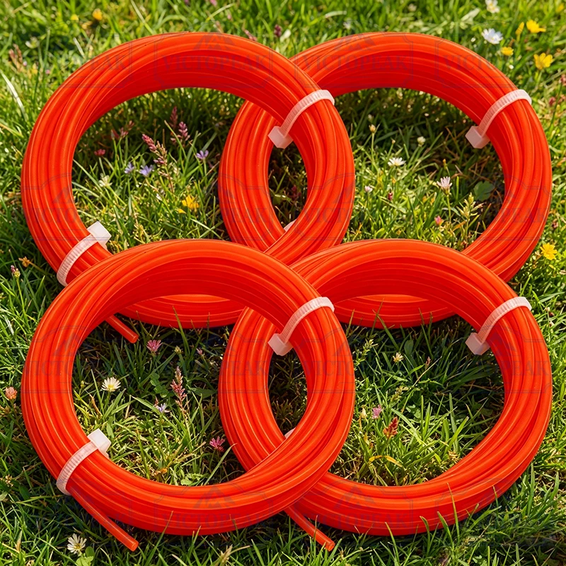 Nylon Round Trimmer Line 2.4mm 5m 1/2/4 Pcs Grass Cutting Wire For Brush Cutter Garden Power Tool Parts Accessories