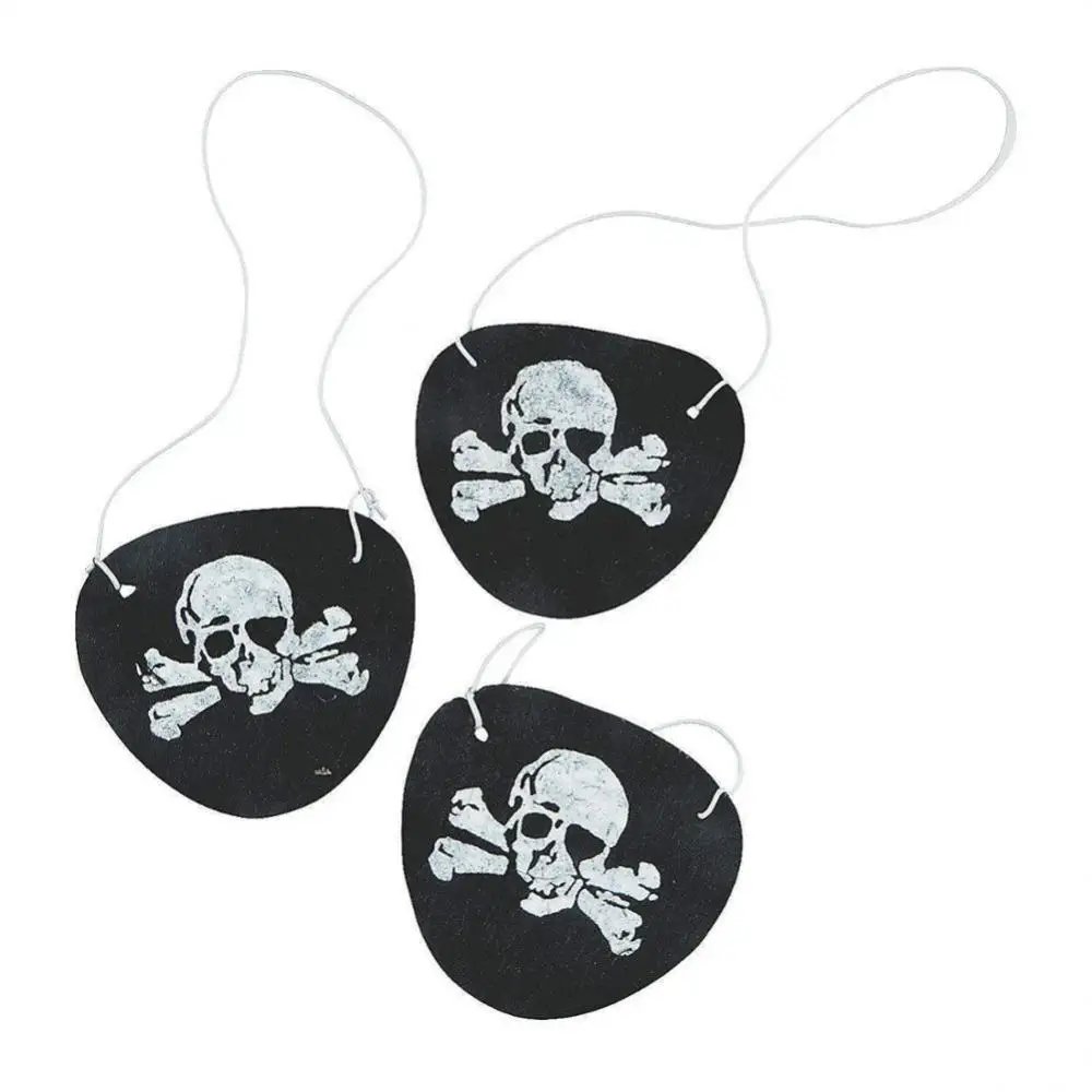 1Pc Pirate Eye Patches Schedel Oogmasker Vilt Piraat Een Eye Skull Eye Skeleton Captain Oogmasker Piraat Thema party Decor