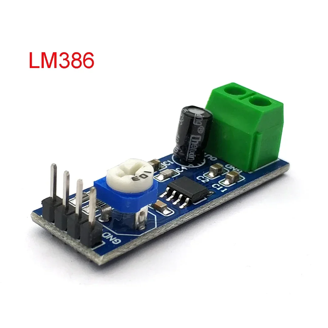 LM386 Audio Power Amplifier Module 200 Times Gain Amplifier Board Mono Power Amplifier 5V-12V Input