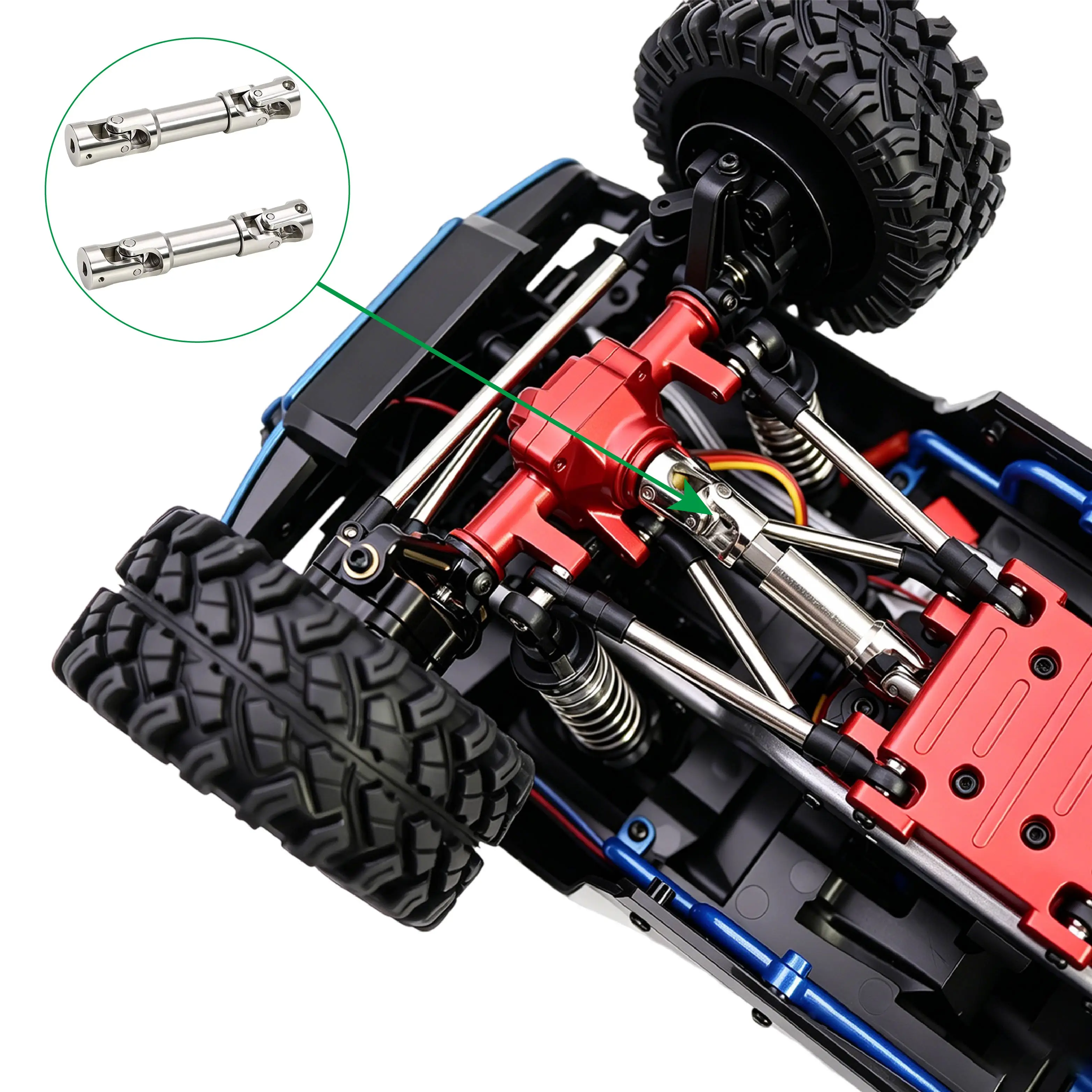 Image of 2 Stück Metall Edelstahl Antriebswelle für MJX 1/18 HYPER GO H18P RC Crawler Upgrade-Teile