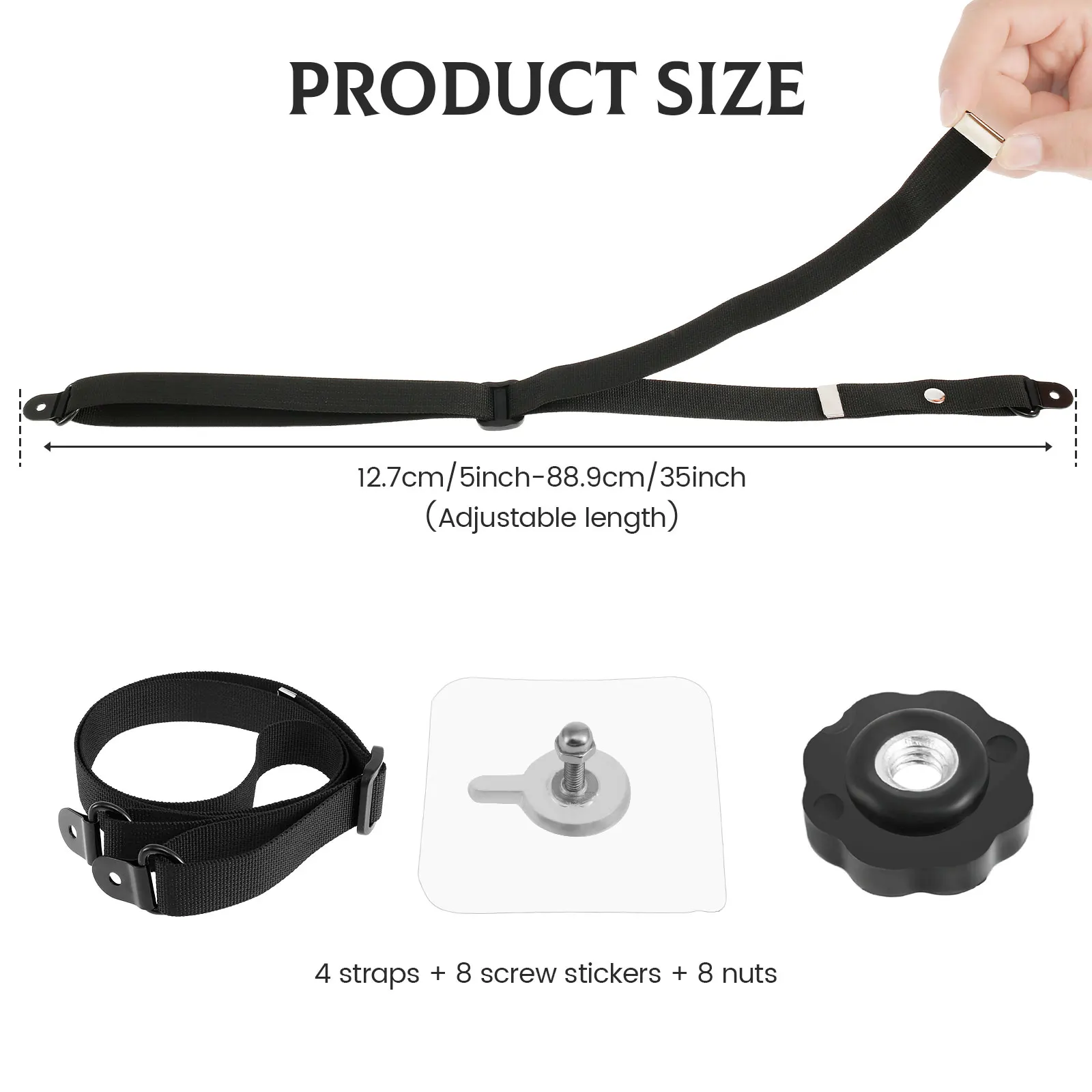 4Pcs TV Safety Straps Adjustable TV Harness Prevents Tipping Over Protects TV with Anti Tilt Strap Regulator with Shock Strap