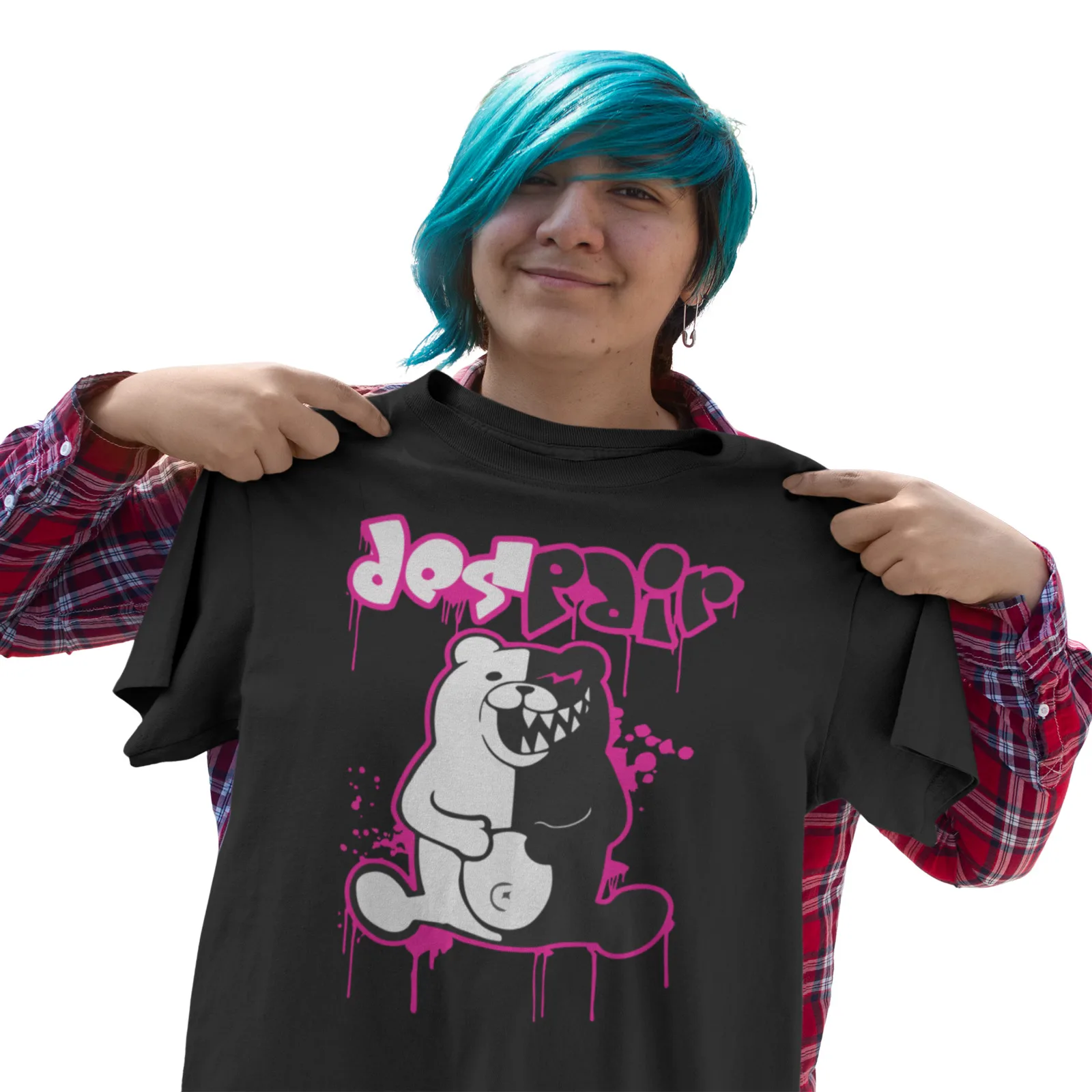 Danganronpa Junko Komaeda,Monokuma Despair Manga Monobear,Hopes t shirt