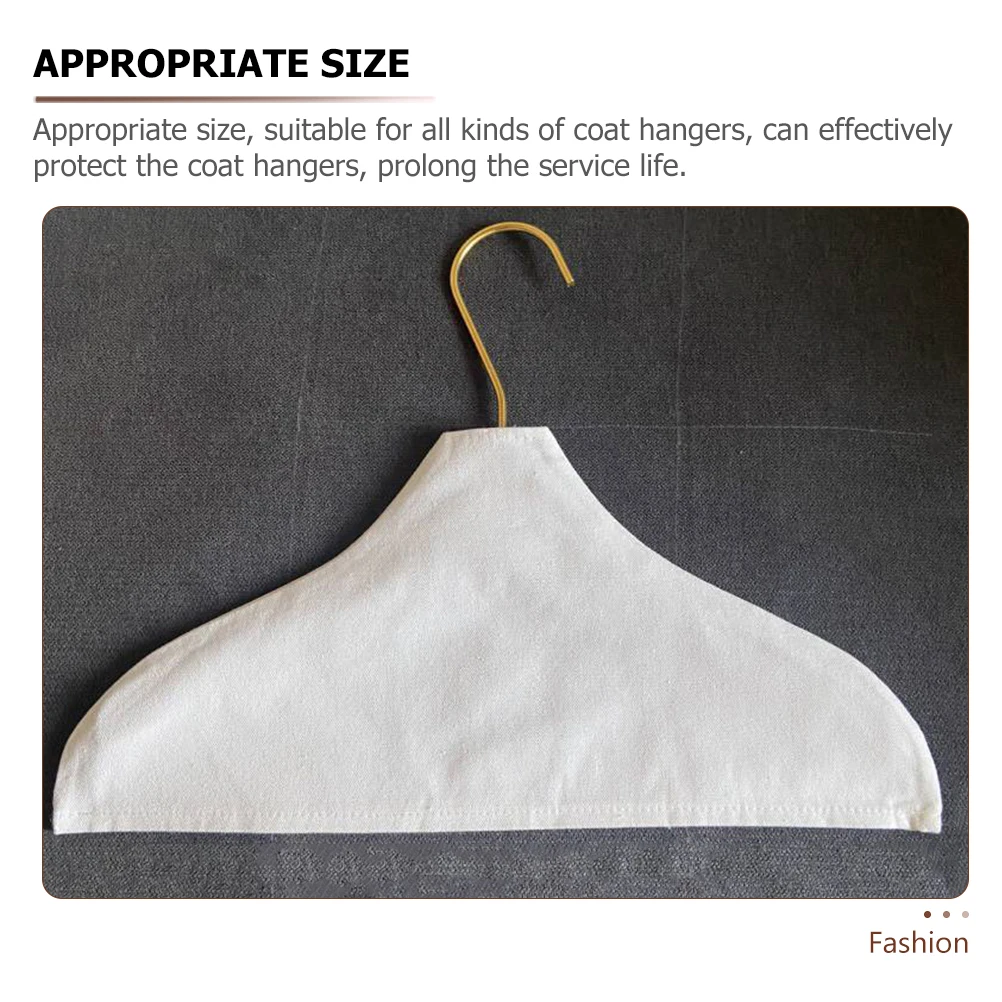 

3pcs Hanger Guards Cotton Linen Drying Rack Cover Anti Skid Clothes Hanger Case Protective Dust Proof Reusable Wooden Closet