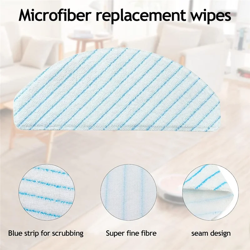 12 قطعة منصات التطهير القابل للتصرف ل Ecovacs T8/T8 +/T8 AIVI/ N8/N8 Pro/N8 Pro +/T9/T9 + ملحقات المكنسة الكهربائية