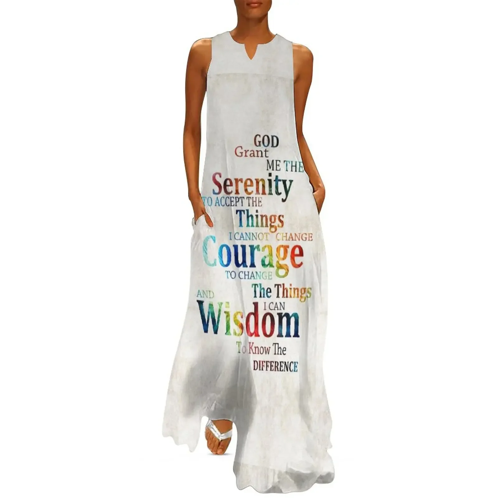 

Colorful Serenity Prayer by Sharon Cummings Long Dress Long dress woman Elegant gowns Dress