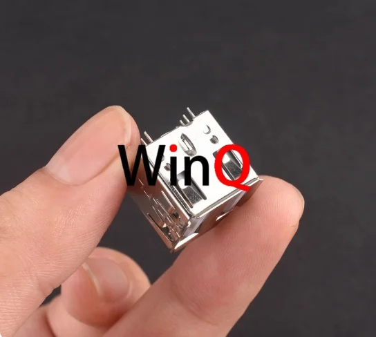2.0 مقبس USB أنثى مزدوج الطبقة USB رأس أنثى أنثى 180 درجة إدراج مستقيم إبرة مستقيمة جسم قصير عمودي cu #4