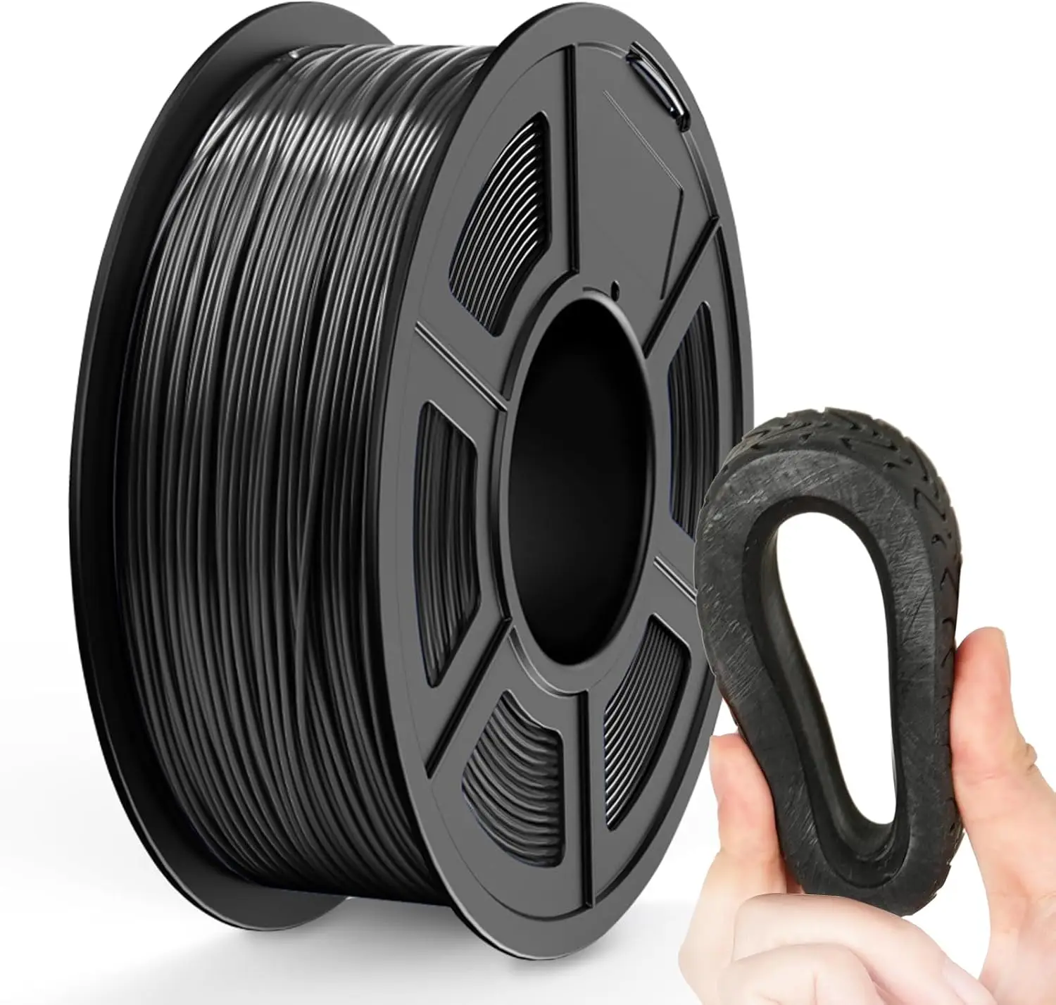 1.75Mm TPU Flexible Filament 95A Soft 1kg Spool +/-0.02mm Accuracy Multiple Colors for FDM 3D Printers