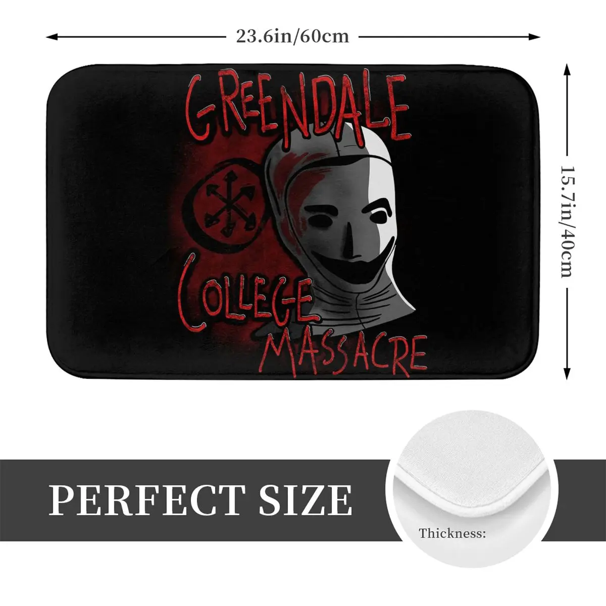 Greendale College Massacre Non-slip Doormat Floor Mat Cushion Carpet Rug for Kitchen Entrance Bathroom Living room Footpad Mats