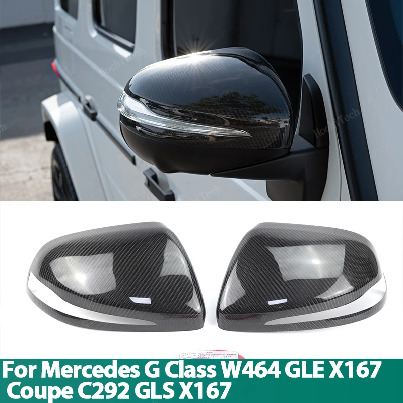 

Real Carbon Fiber Side wing Mirror cover Cap add-on for Mercedes Benz G Class W464 GLE X167 Coupe C292 GLS X167 LHD