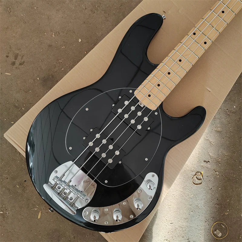 4 String Bass Active Line Black Paint, Classic Crafted, Can Be Customized in Any Color, Free Shipping, In Stock