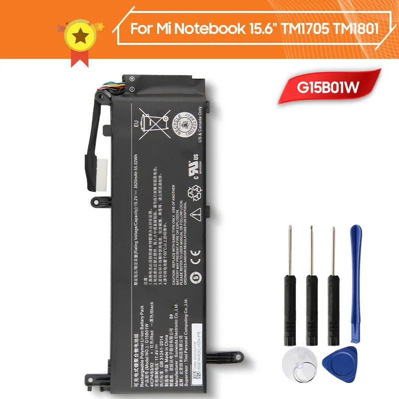 Battery G15B01W For Xiaomi Mi Notebook 15.6