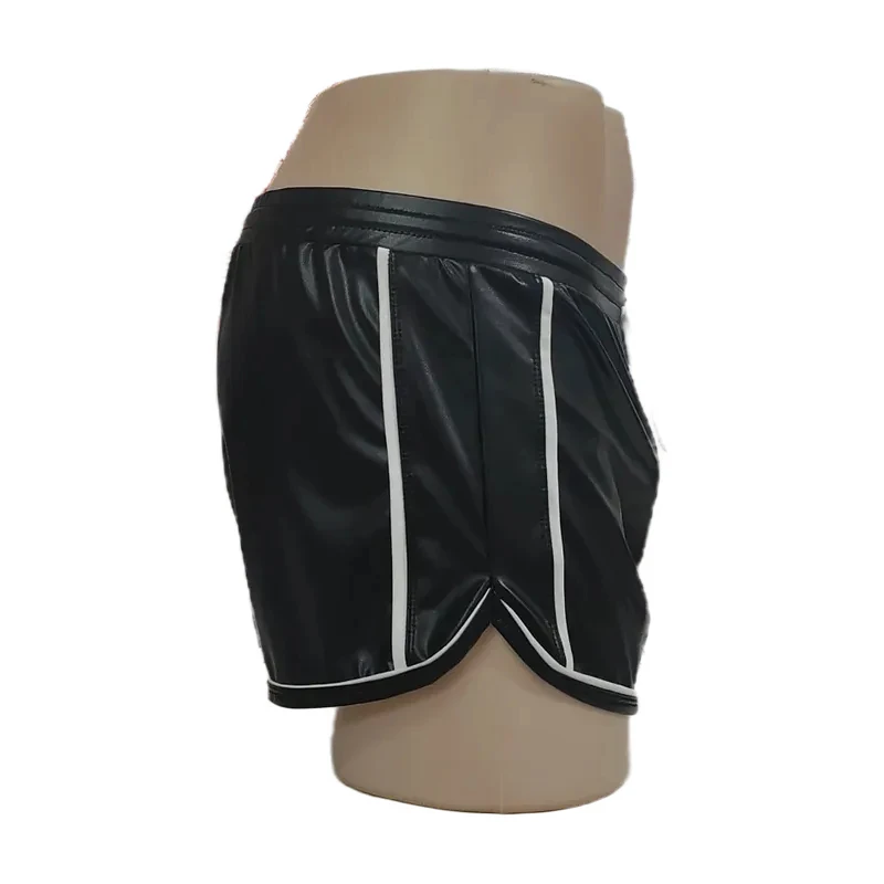 Men's shorts PU imitation leather sports leisure Europe and America motorcycle leather pants men muscle cross-border