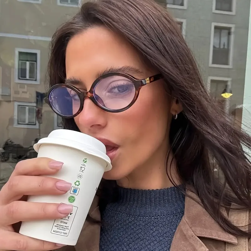 1 Paar kleine ovale Damenbrillen, elegant und leicht, für den Alltag und formelle Anlässe, ein Must-Have-Modeartikel