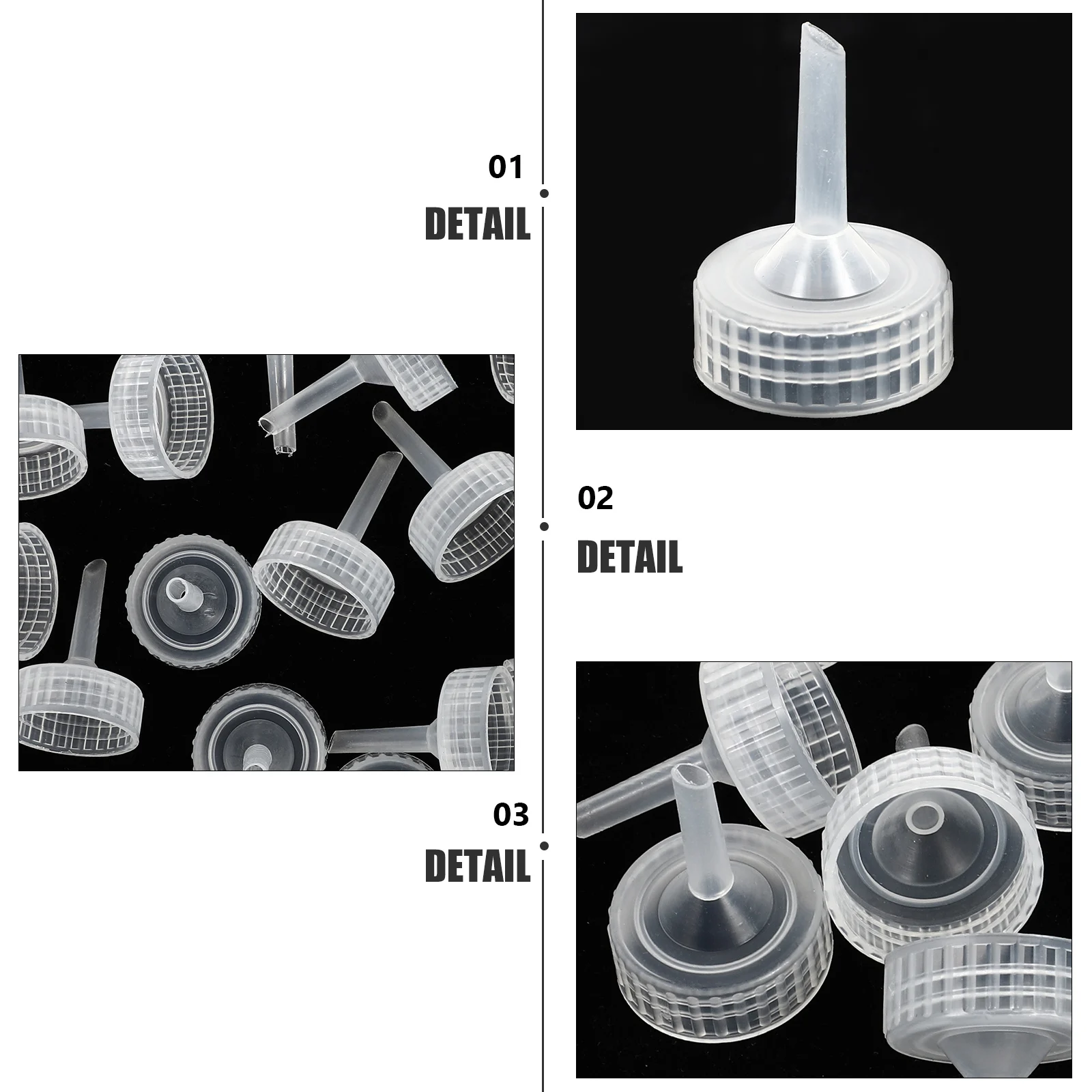 

20pcs Brine Shrimp Incubator Bottle Caps Transparent Hatchery Tool Plastic Aquarium Breeding Easy Install Clean