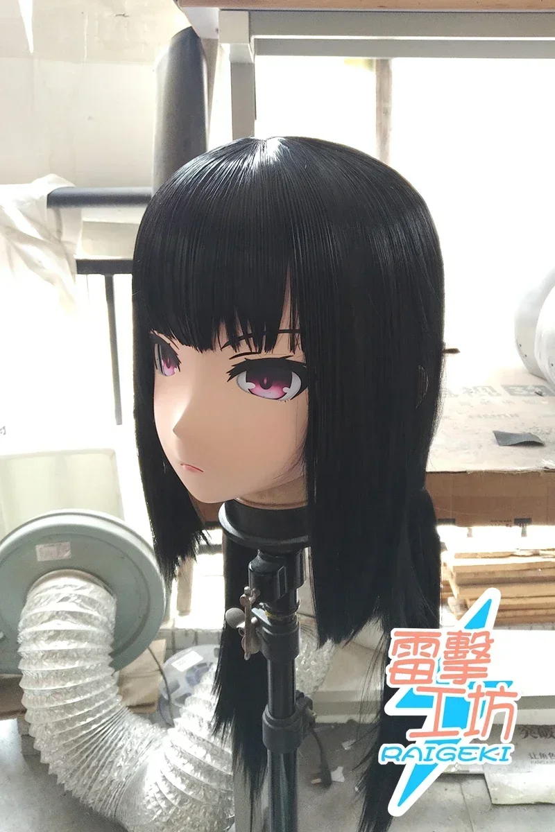 (RAIGEKI MAKS 123) Máscara de silicona para Cosplay de Helloween, muñeca BJD para travestismo, máscara de Cosplay de Anime Kigurumi