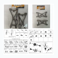 hsp racing rc car accessories upgradable spare parts suspension arm for hsp 1/5 brushless buggy 94059 (part no. 054001, 054002)