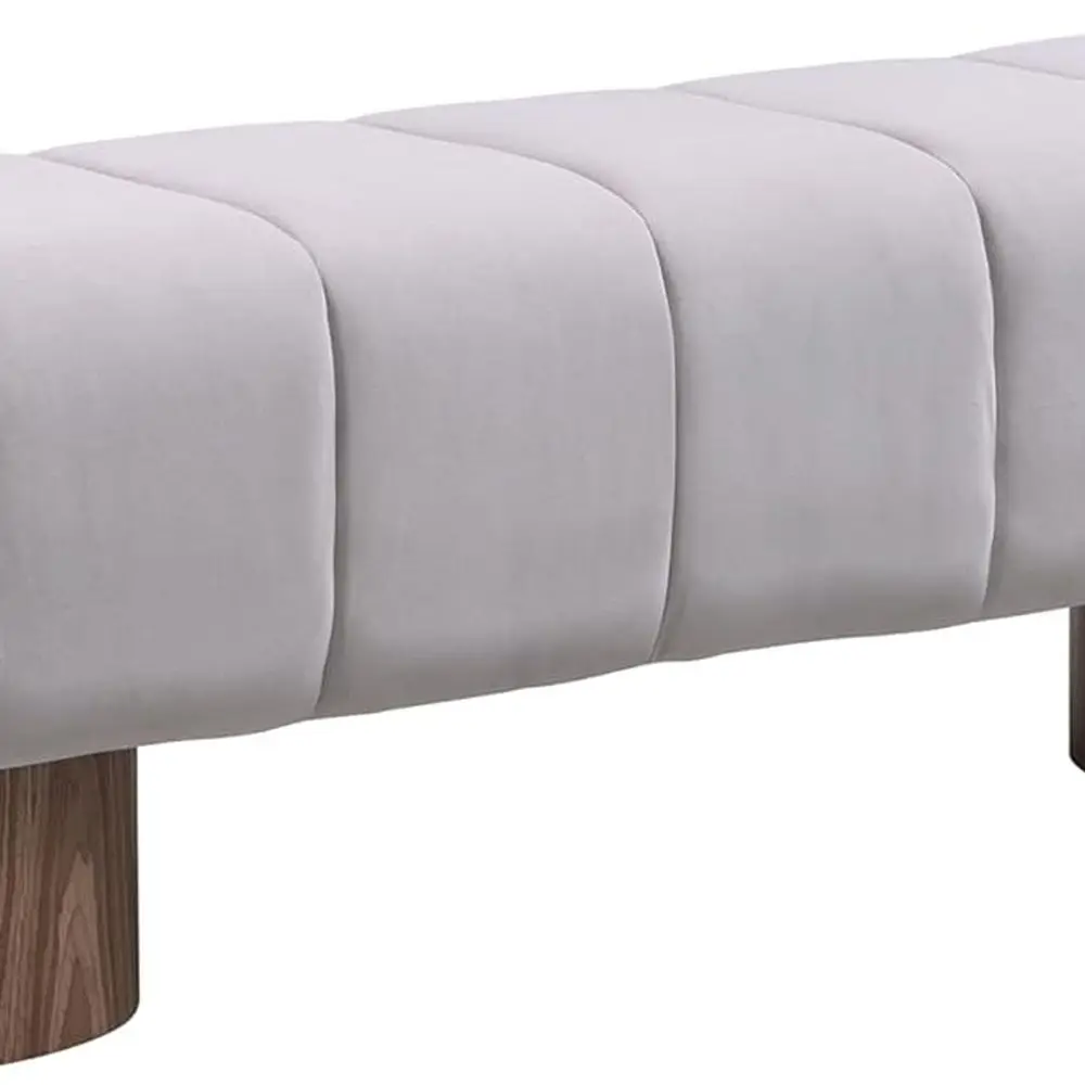 

Серая мягкая скамейка с деревянными ножками для столовой, спальни и гостиной