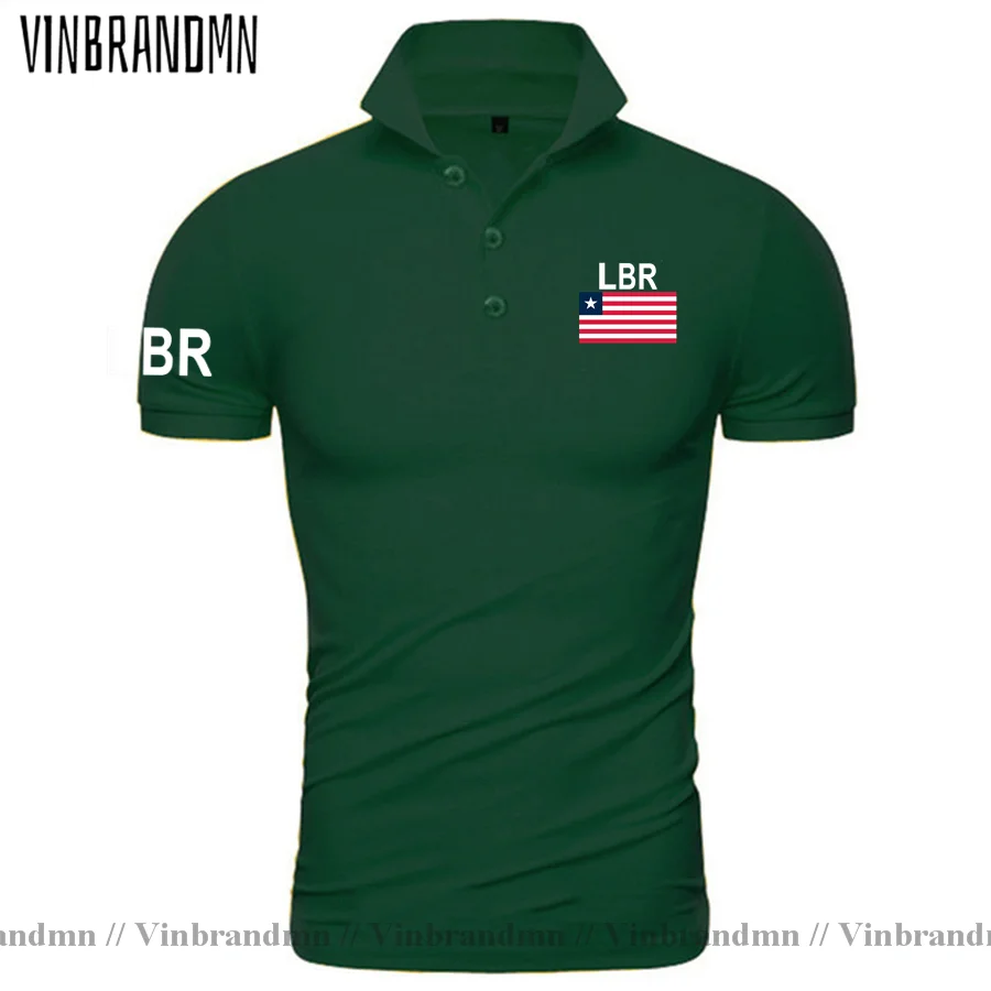 Liberia Liberian Polo shirts Men Fashion Brands Clothing Country Flag Design Fashion Cotton Shirts Nation Team Streetwear LR LBR