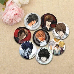 Fans Collections Anime Brooches Death Note Enamel Pins Backpack Collar L·Lawliet/Yagami Light Cartoon Badge Jewelry Gifts