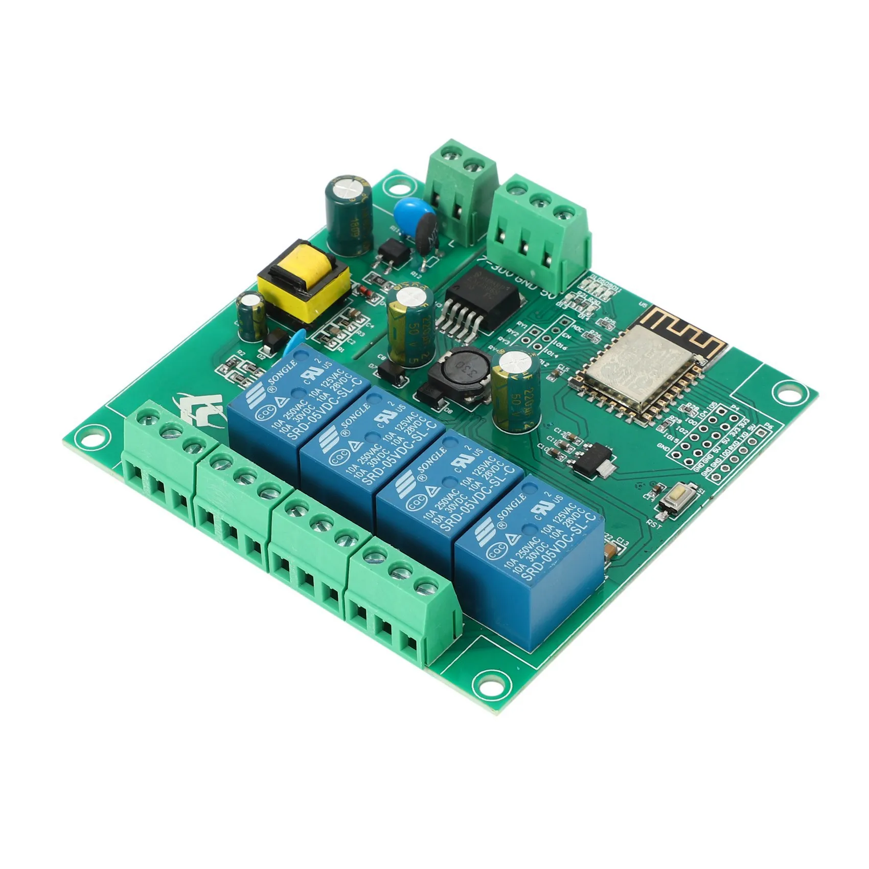

A64K 4X ESP8266 Wireless WIFI 4 Channel Relay Module ESP-12F Wifi Development Board For Arduino AC/DC 5V/8-80V Power Supply