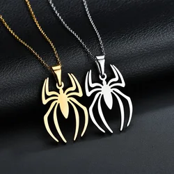 1 New Product Stainless Steel Spider Pendant Fashion Men'S Titanium Steel Jewelry Spider Necklace
