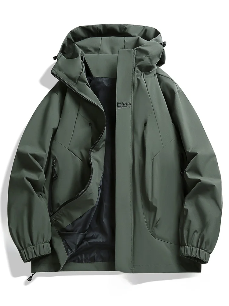 

American Sle Loose Fit Men's Jaet Autumn Spring 2024 Versatile Casual Windbreaker Coat for Couples Youth Polyester Fiber