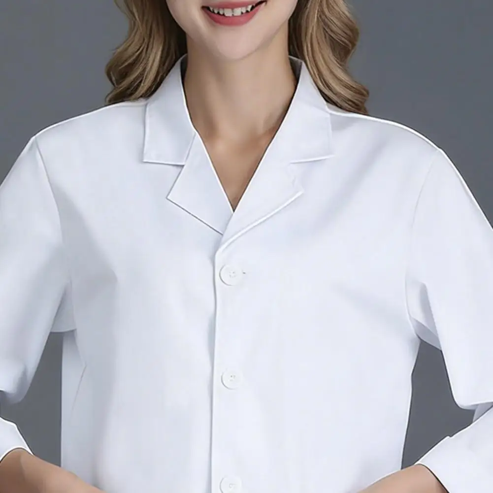 Summer Kitchen Staff Clothing Chef Uniform V-Neck Front Buttons Unisex Workwear  Professional Cooking Uniform