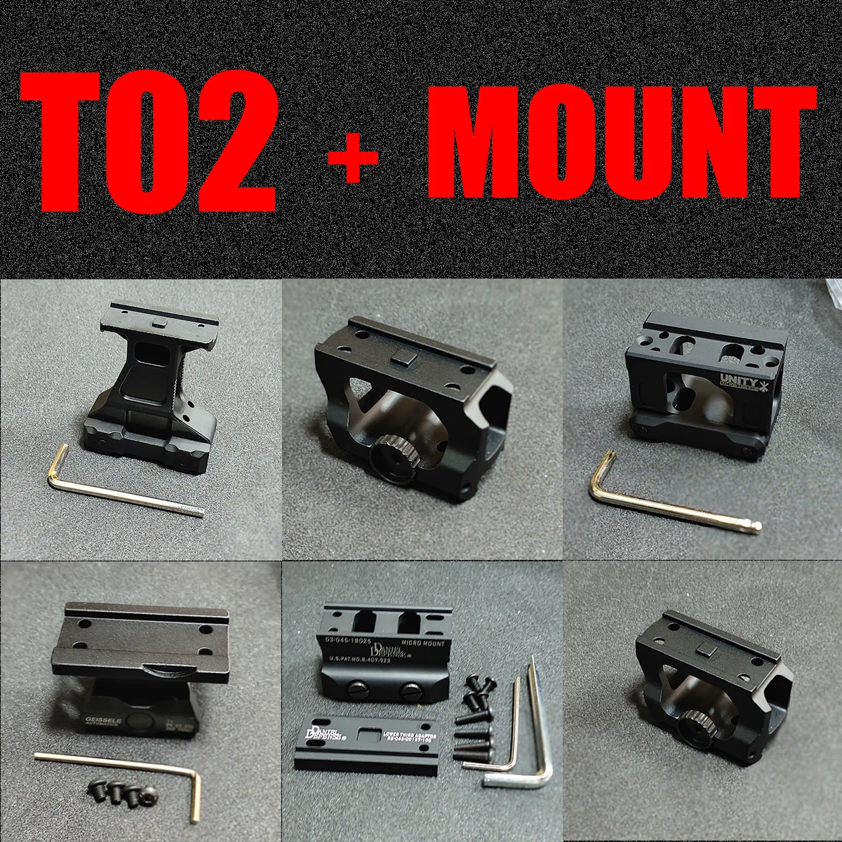 

Tactical 1x20 T02 2MOA Red Dot Sight With Riser Mount Reflex Sight Optics T02 Scope With 1.54/1.93/2.91Riser Mount Original LOGO