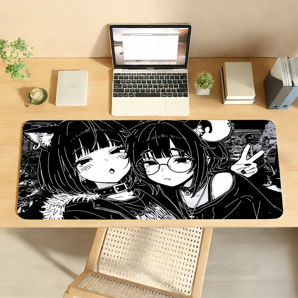 

Коврик для мыши с изображением аниме-девушки в пиксельном стиле, нескользящий, с фиксированным краем, для ПК и ноутбуков, резиновый, для офиса, для клавиатуры, большой игровой коврик XXL