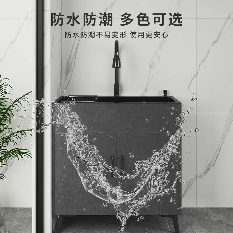 Kitchen Stainless Steel Vegetable Basin Integrated Cabinet Dishwashing Sink Household Simple Vegetable Washing Sink Cabinet Sing