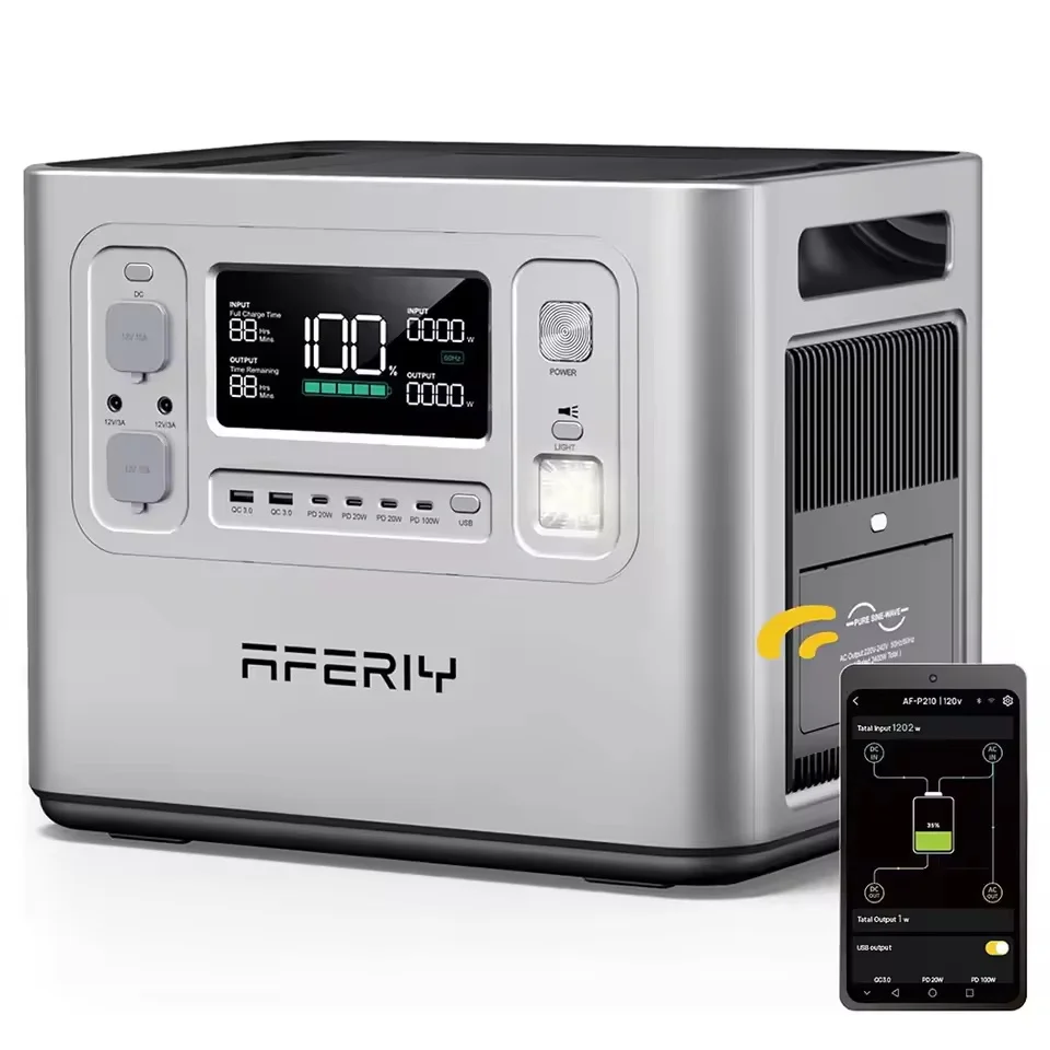 AFERIY Tragbare Powerstation, 2400W AC-Ausgang, 2048Wh LiFePO4-Akku …