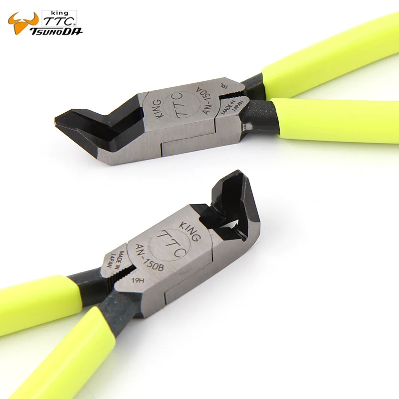 Japan King TTC 6Inch AN-150A 45 or AN-150B 90 Degree Curved Blade Plastic Nippers Diagonal Cutting Pliers