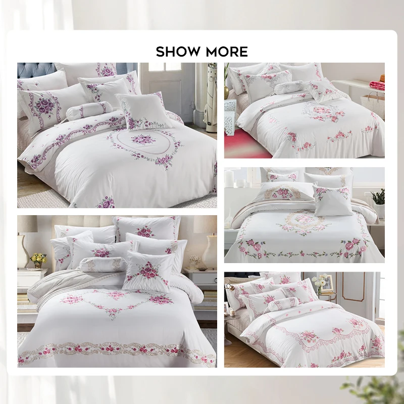 Bedding Embroidery Home Wholesale Microfiber Comforter Set