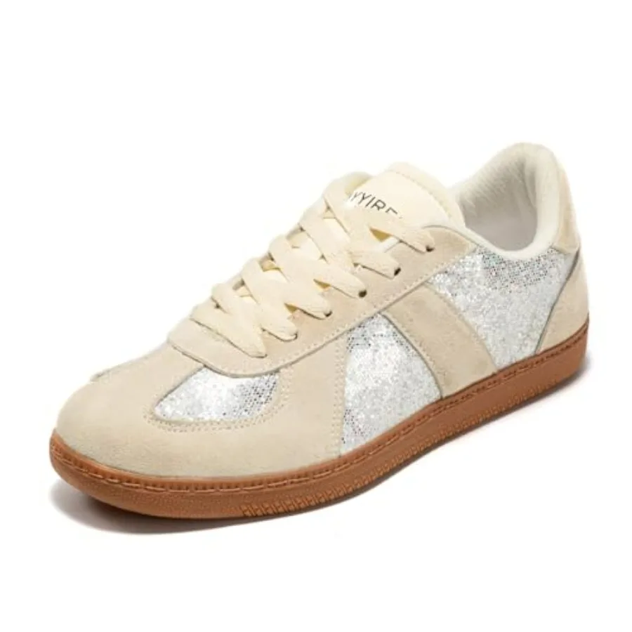 

Women's Glitter Sneakers Sparkly Fashion Shoes for Women, Cute Trendy Aesthetic Casual Sneakers with Cushioned Insole and Non-S
