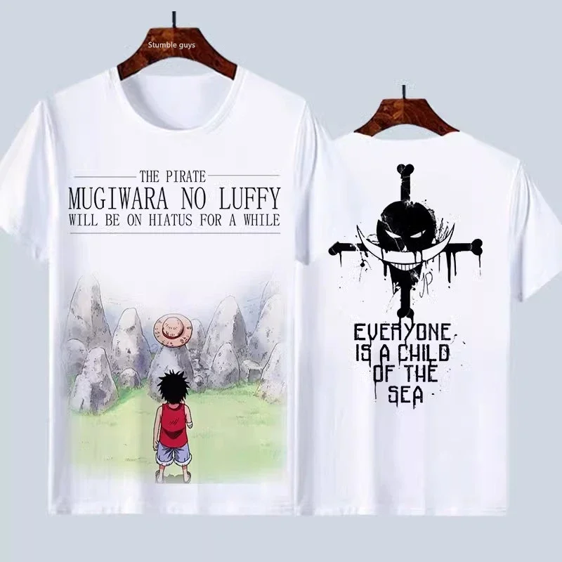 Children One Piece Sports T-Shirt Boys Summer Shanks Red Hair Pirates Print Short Sleeve Comfortable Active Wear Tops