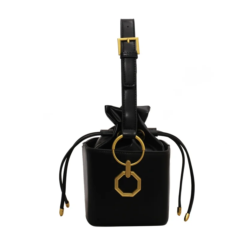 

Винтажная маленькая дизайнерская сумка-коробка, женская новинка 2025 года, ручная квадратная сумка Faion, сумка-ведер из мягкой искусственной кожи