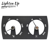 Metal Sauna Thermometer Hygrometer Horizontal Durable Digital Sauna Room Accessories Indoor Humidity Temperature Measurement