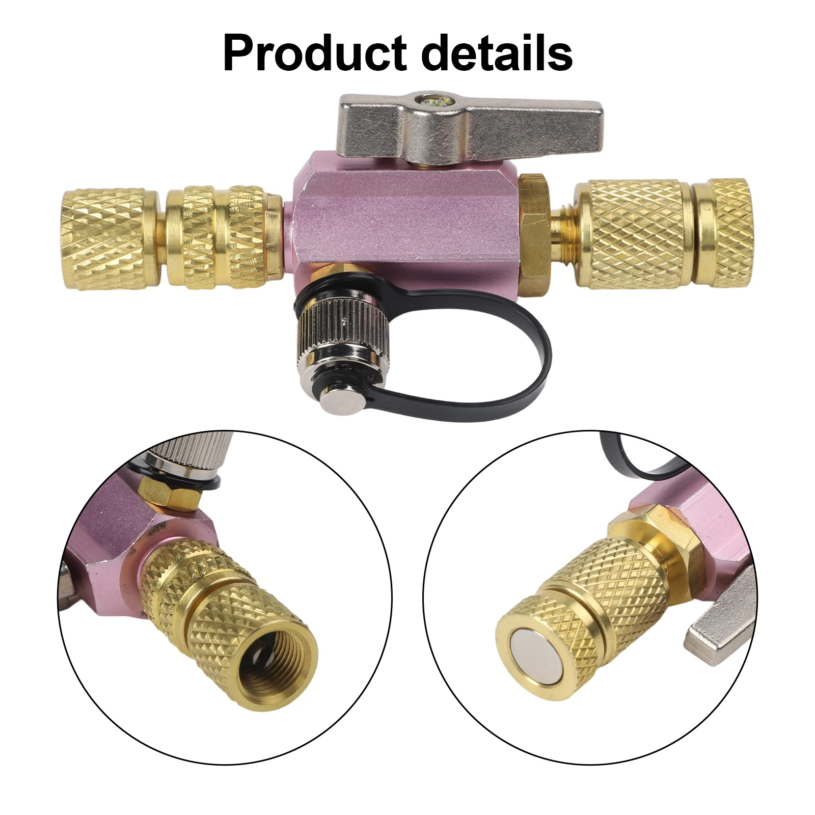 R410A Vacuum-Rated Valve Core Removal Tool Integrated Vacuum Gauge Port 5/16\