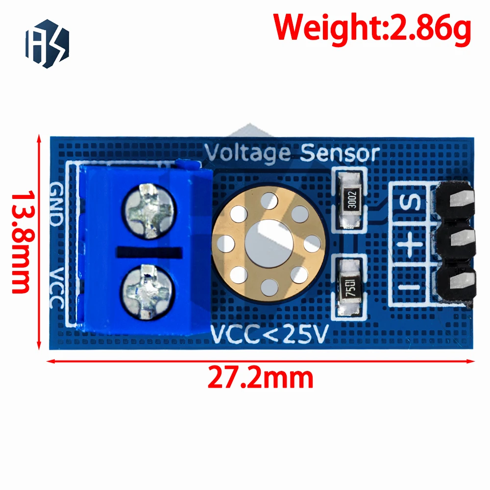 1PCS/5PCS Smart Elektronik DC 0-25V Standard Spannung Sensor Modul Test Elektronische Ziegel smart Roboter für arduino Diy Kit