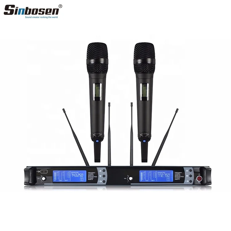 Sinbosen AS-9K UHF wireless microphone system high end professional 2 handheld mic studio wireless microphone