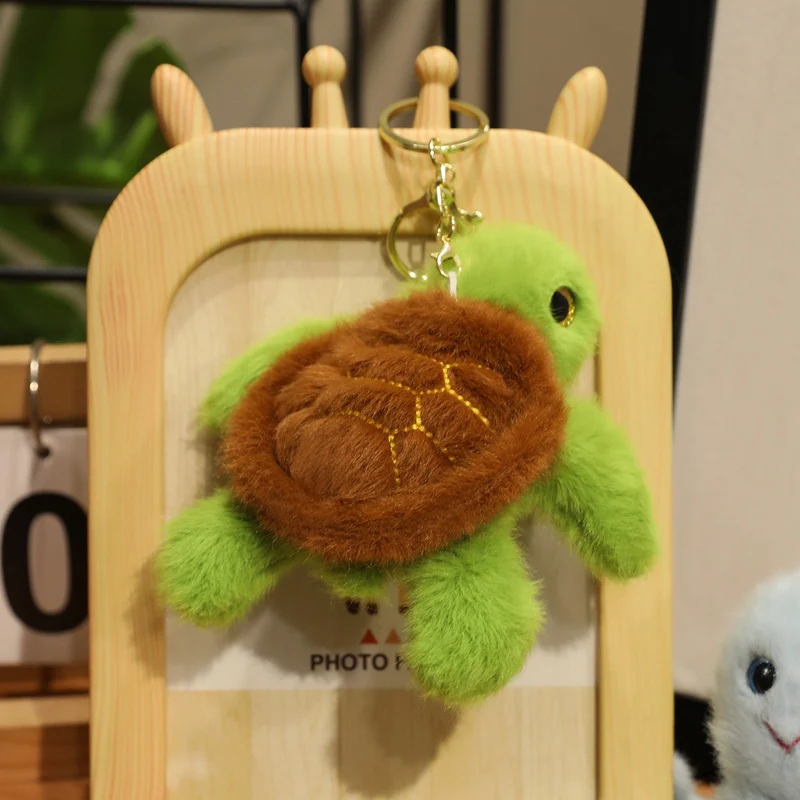 14cm Ocean Animal Theme Pendants Adorable Turtle Crab Shark Octopus Stuffed Plush Dolls Keychain Under The Sea Birthday Gifts