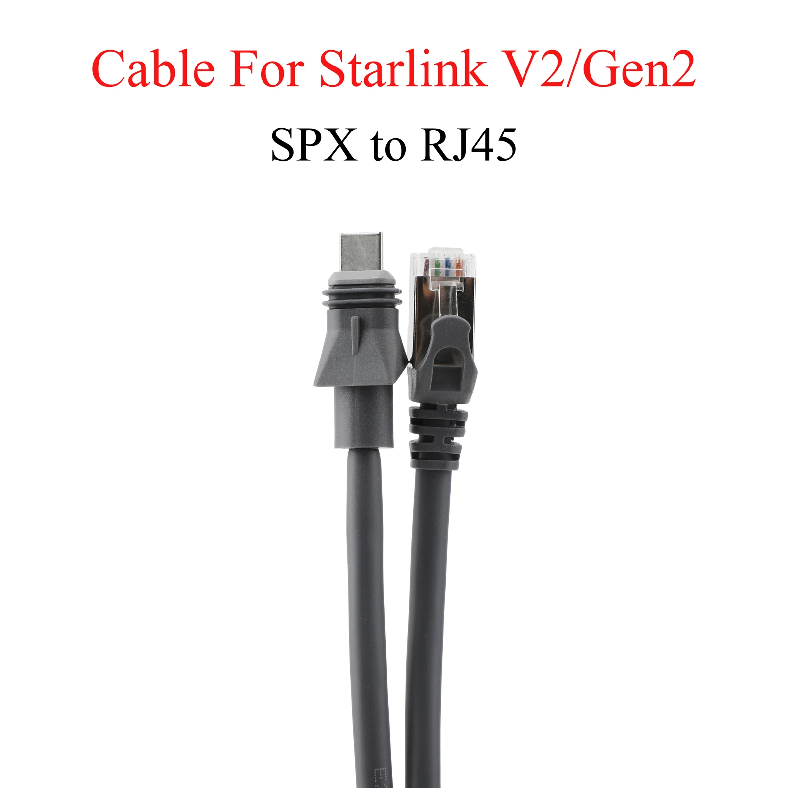 1PCS For Starlink V2/Gen2 extension cable Cat6 Ethernet cable SPX plug to RJ45 plug