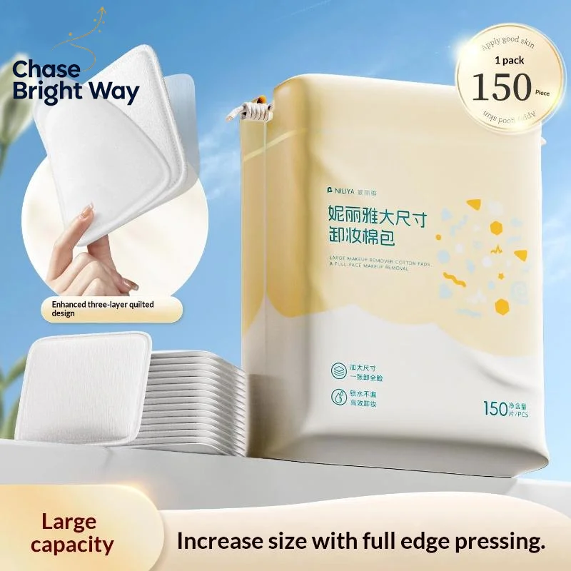 Facial Cotton Pads Ultra Thin Soft Interlayer Breathable Makeup Remover 30/100/120/150Pcs for Wet Compress Skin Care