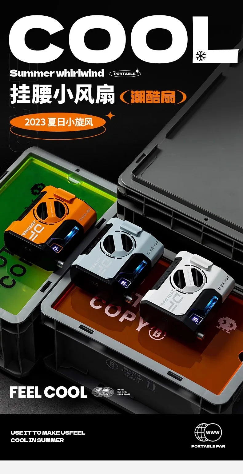 مروحة عمر بطارية طويلة للغاية بمشبك رقبة محمول جديد لعام 2025