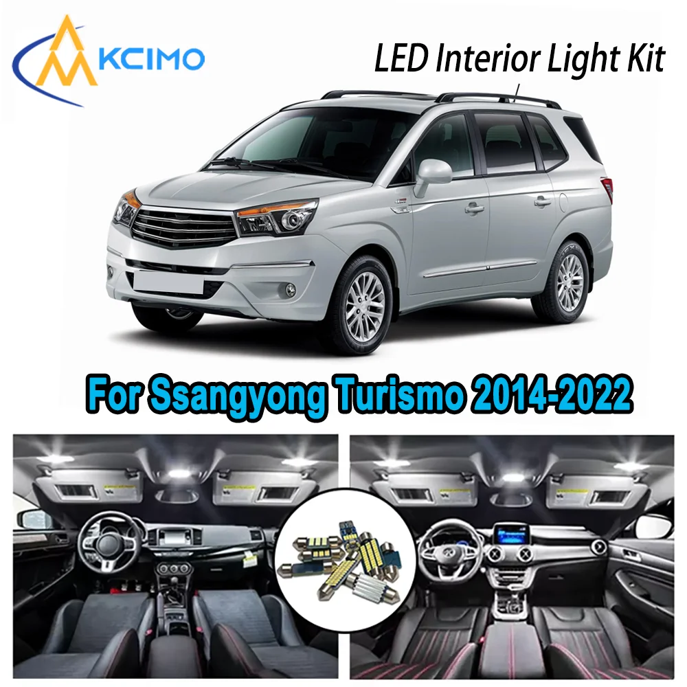 

High-Quality LED Interior Kit for Ssangyong Turismo 2014-2022 2015 2016 2017 Premium Error-Free Dome Map Trunk Automotive Lamps