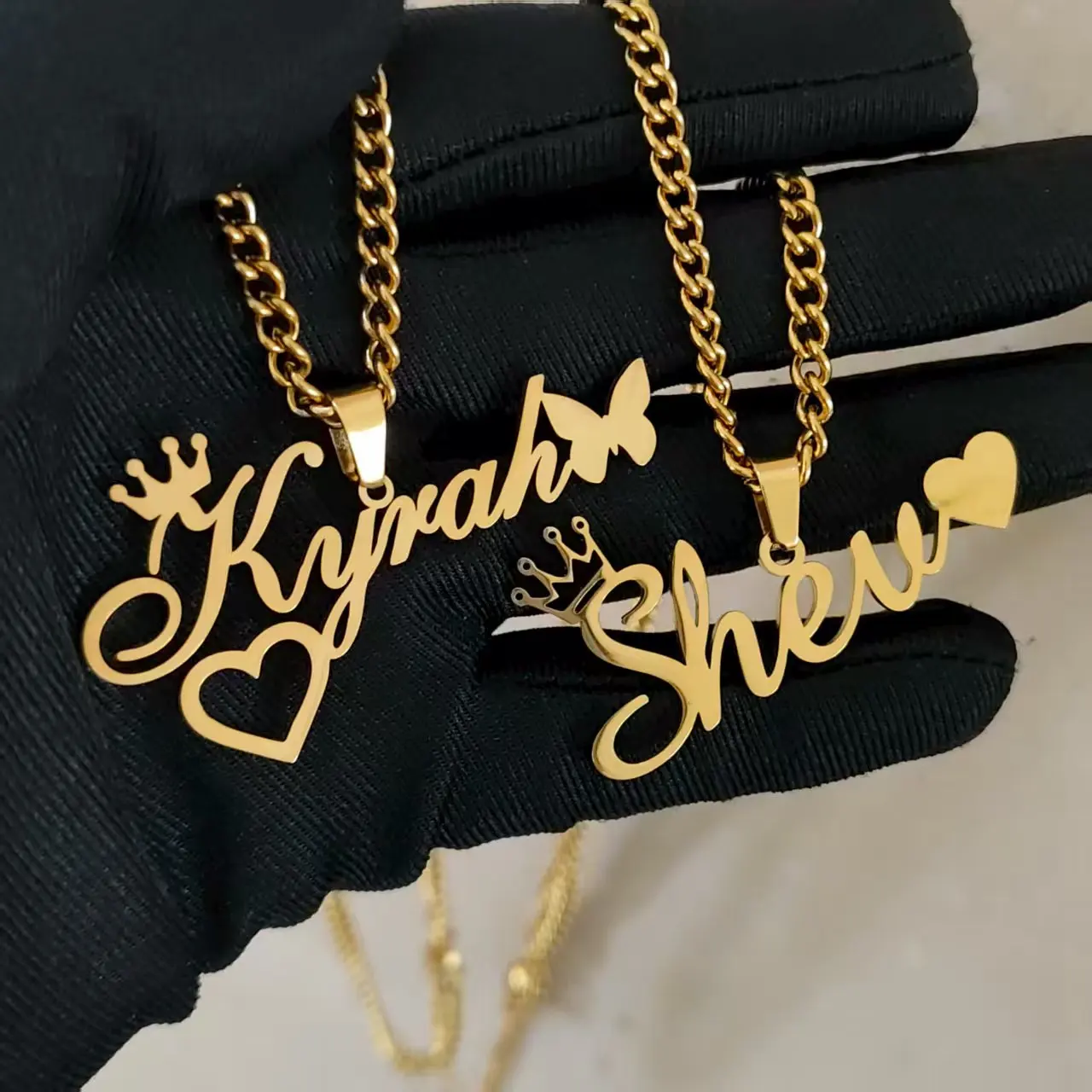 DHQH nuevo collar con nombre personalizado/personalizado colgante de letra personalizada/collar regalo del Día de San Valentín envío no incluido