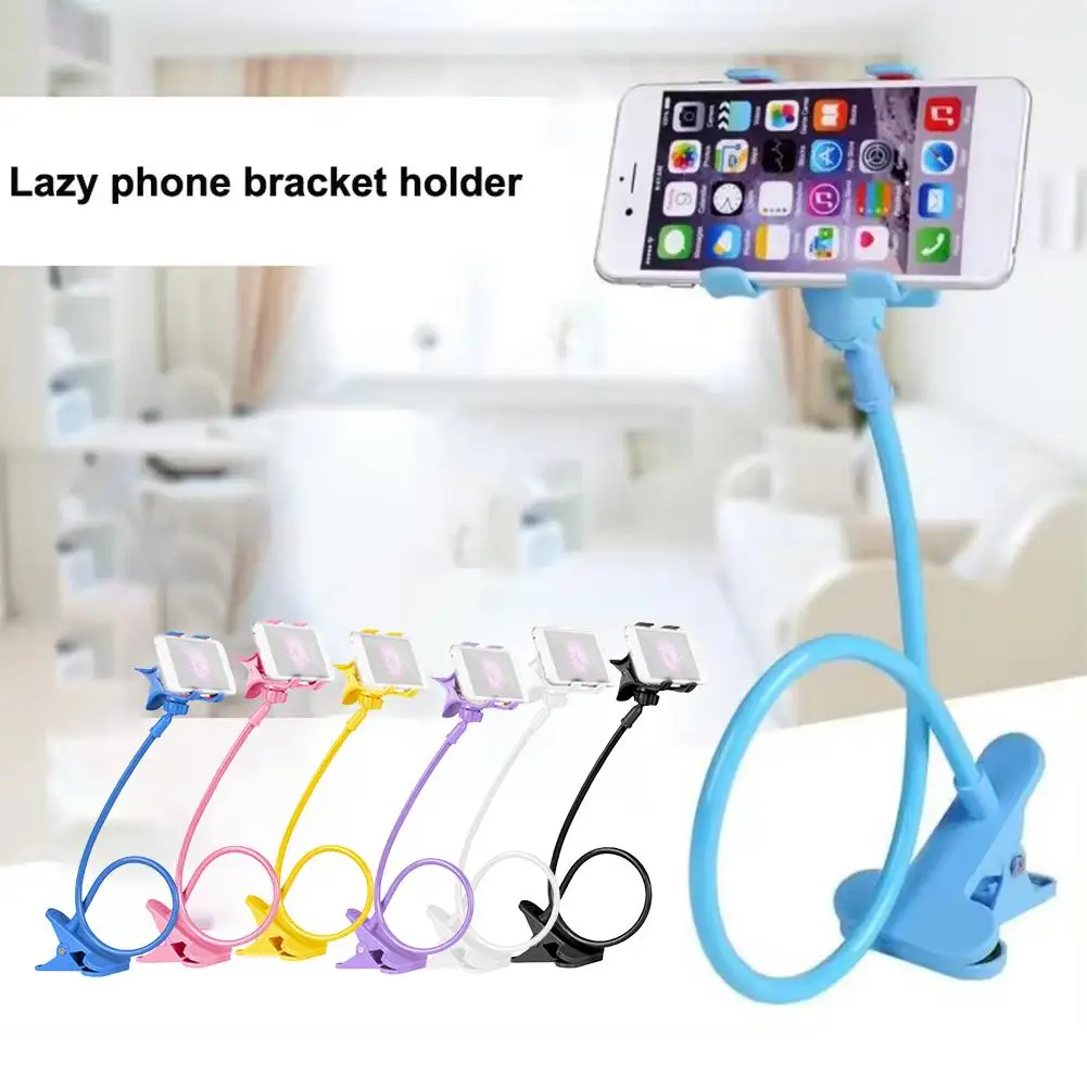 360 Clip Mobile Phone Holder Stand Portable Flexible Bed Base Lazy 75cm Smartphones Stand Desktop Desk Bed Mount Support Br N4S8