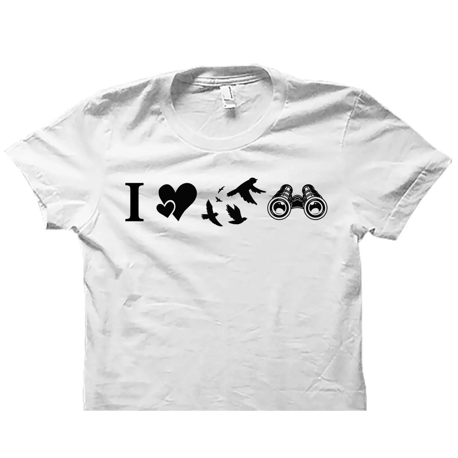 I Love Birdwatching T shirt Funny Bird Watcher Ornithologist Ornithology Casual vintage Washed Unisex streetwear Versatile